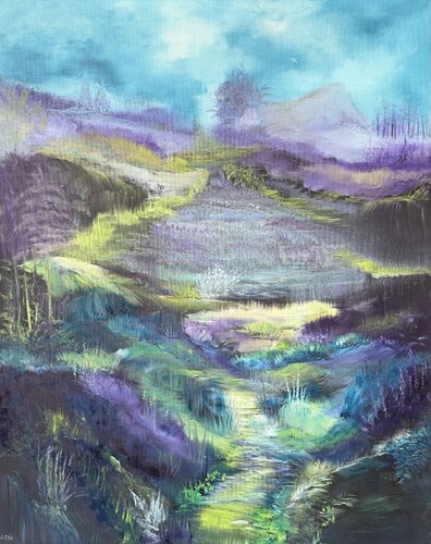 The Moor no.3. : Walking in Peace. by Anette Thorup Hansen, Painting for Sale on Select