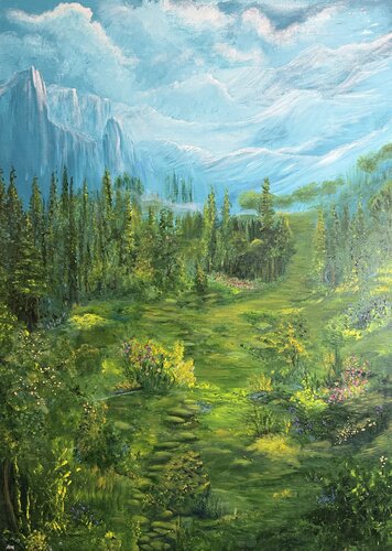 A Fresh View into the Valley of the Absolute by Anette Thorup Hansen, Painting for Sale on Select