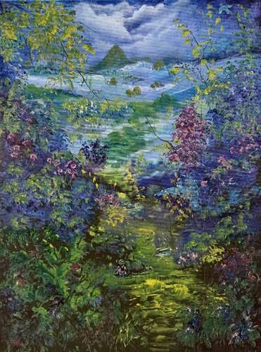 Pyramid of the Sun by Anette Thorup Hansen, Painting for Sale on Select