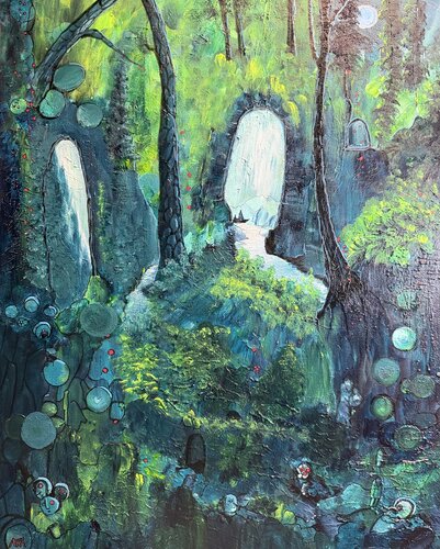 And off we go, adventure awaits around the bend… by Anette Thorup Hansen, Painting for Sale on Select