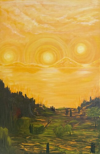 Sunsets by Anette Thorup Hansen, Painting for Sale on Select