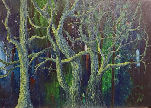 The Forest Ceremony by Anette Thorup Hansen, Painting for Sale on Select