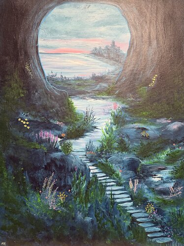 Out of the Cave by Anette Thorup Hansen, Painting for Sale on Select