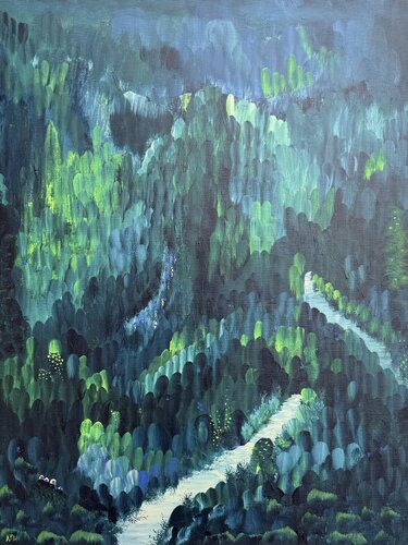 Relaxing by the River no.3 von Anette Thorup Hansen, Malerei kaufen auf Select