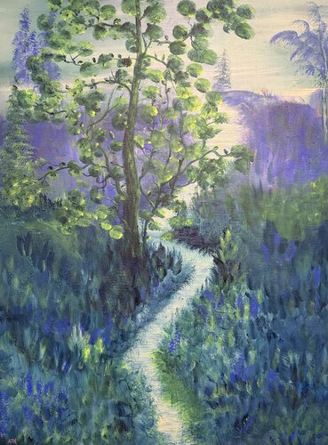 Up the river to the light by Anette Thorup Hansen, Painting for Sale on Select