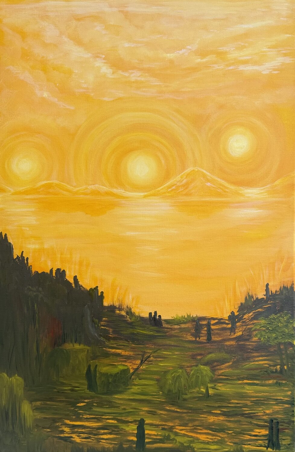 Sunsets Anette Thorup Hansen Original painting for sale