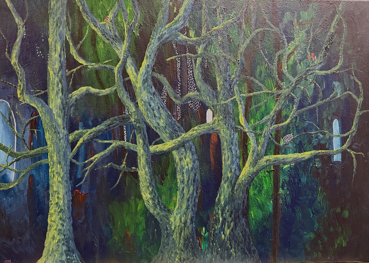 The Forest Ceremony Anette Thorup Hansen Original painting for sale