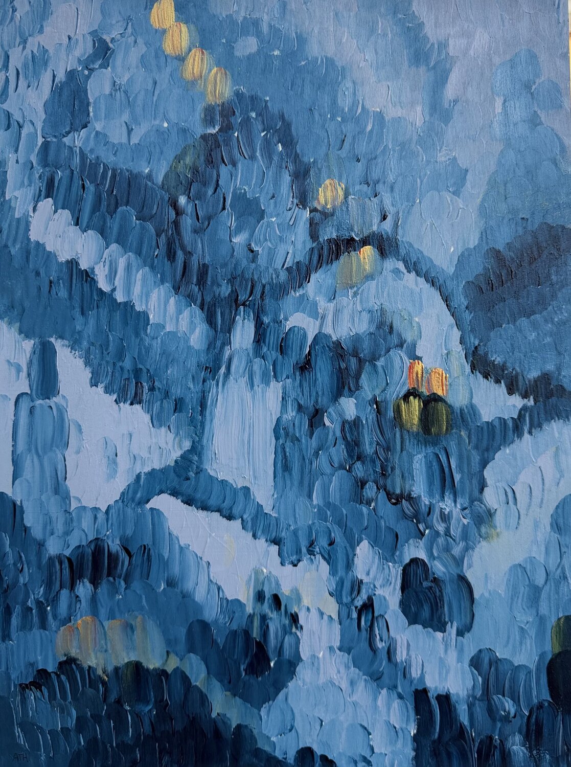 Amusement on Sunday Anette Thorup Hansen Original painting for sale