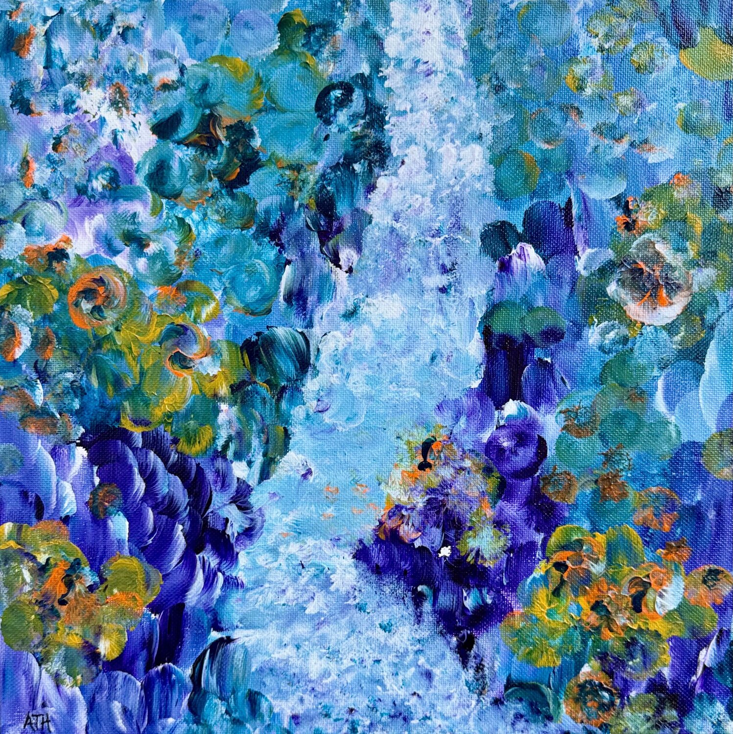 Exotic Waters Anette Thorup Hansen Original painting for sale