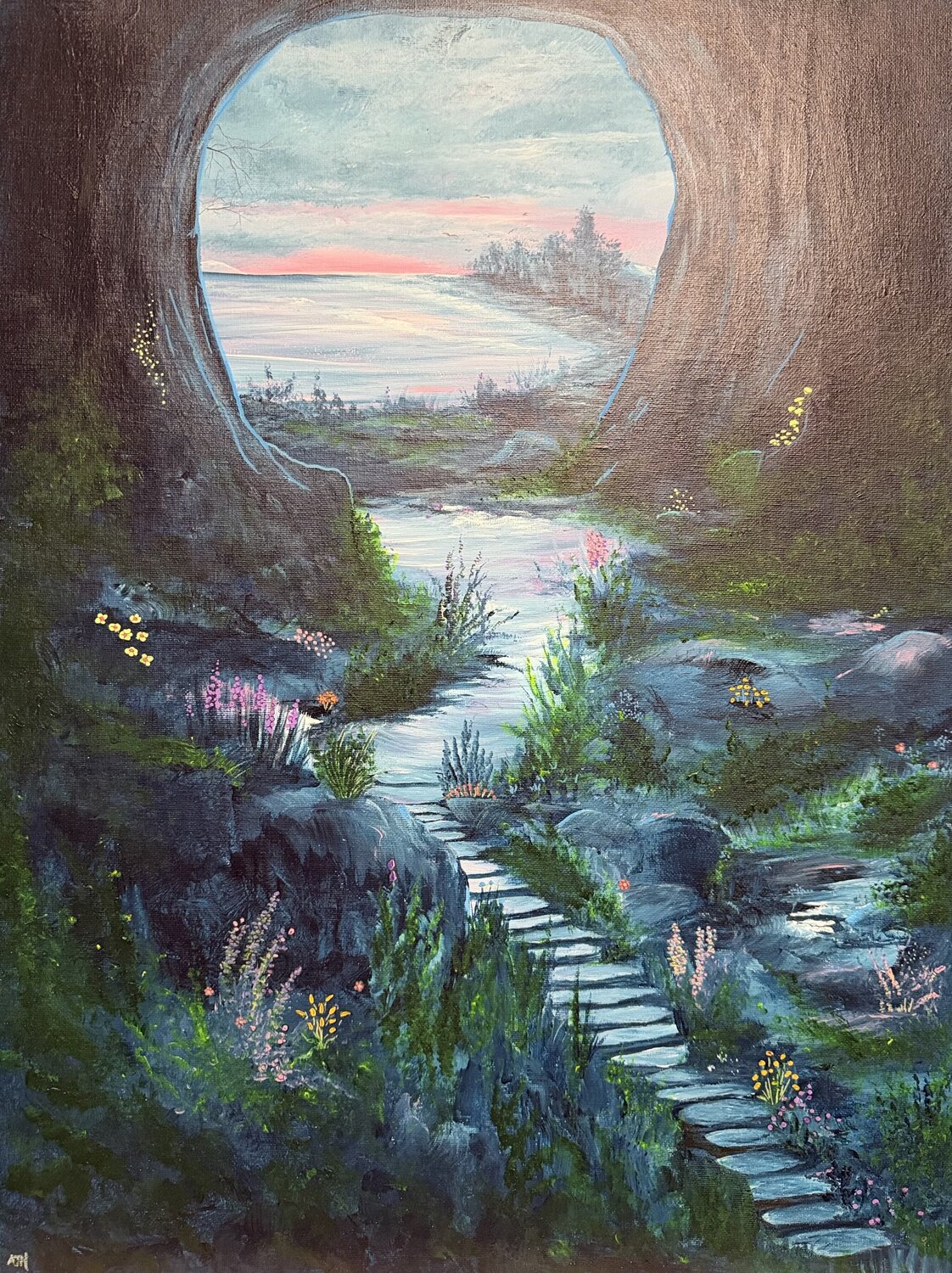 Out of the Cave Anette Thorup Hansen Original painting for sale