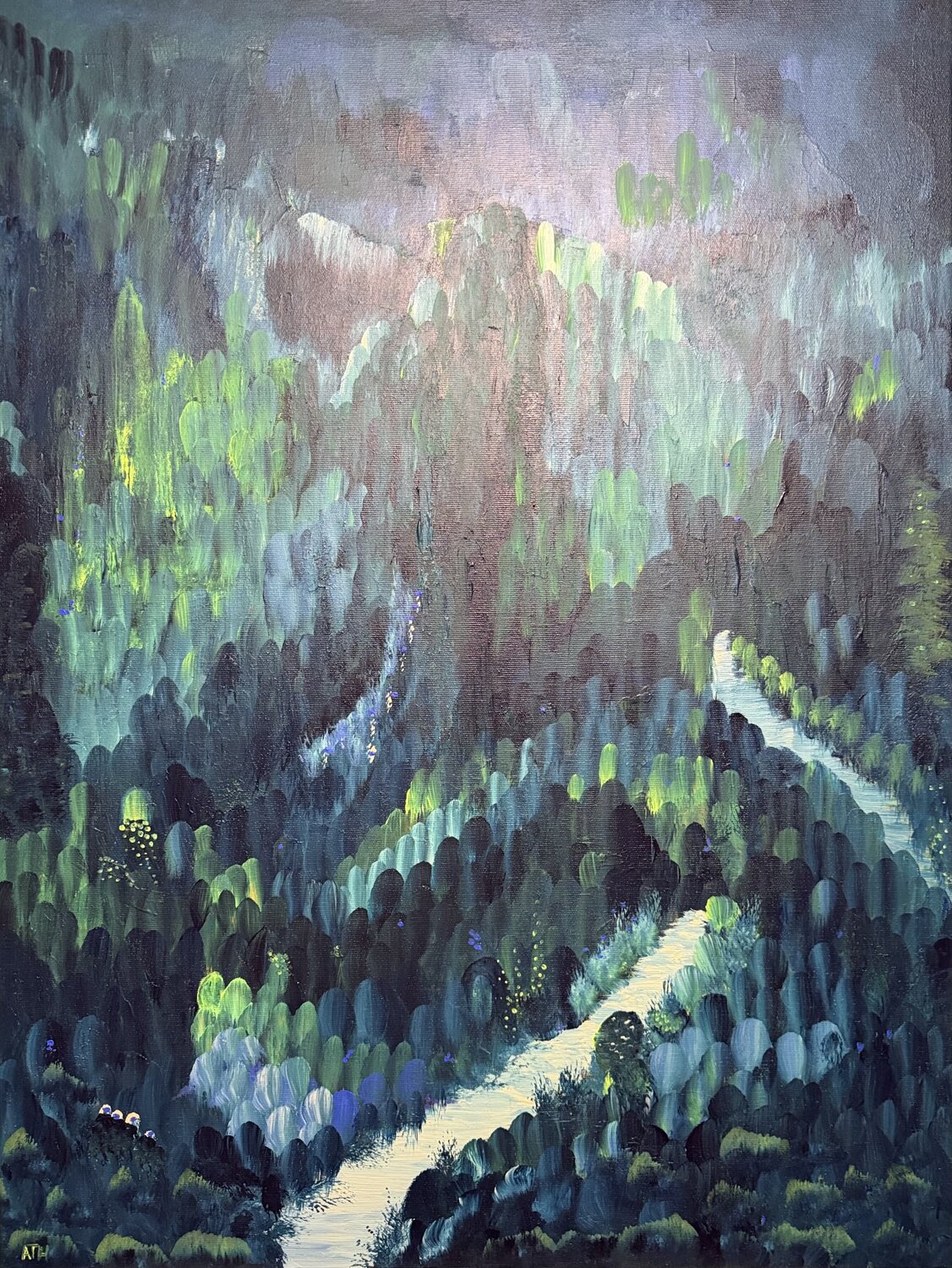 Relaxing by the River no.3 Anette Thorup Hansen Original painting for sale