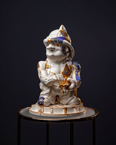 Aquarius – Zodiac Sign Kintsugi Collection by Valeria Anton, Sculpture for Sale on Select