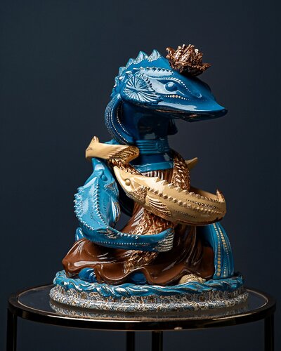 Pisces – Blue Masquerade by Valeria Anton, Sculpture for Sale on Select