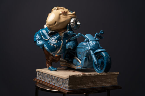 Aries  Blue Masquerade Collection by Valeria Anton, Sculpture for Sale on Select