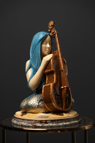 Musical Virgo  Blue Masquerade Collection by Valeria Anton, Sculpture for Sale on Select