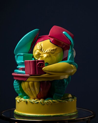 Cancer  Zodiac Sign The Fool’s Theatre Collection by Valeria Anton, Sculpture for Sale on Select