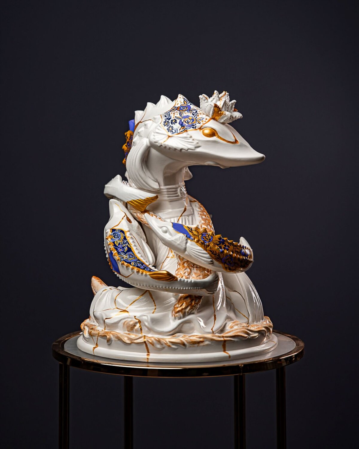 Pisces  Zodiac Sign Kintsugi Collection Valeria Anton Sculpture for sale