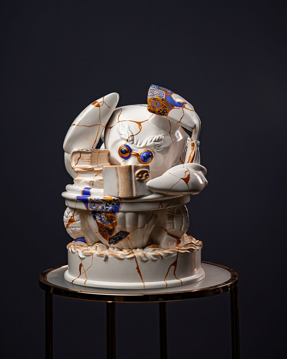 Cancer  Zodiac Sign  Kintsugi Collection Valeria Anton Sculpture for sale