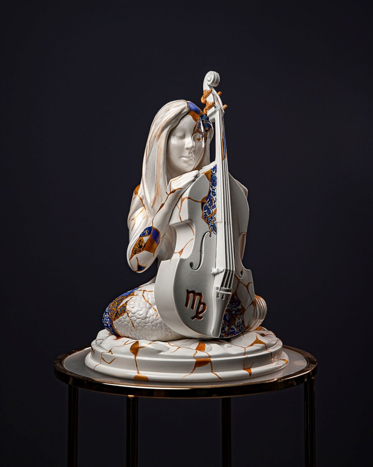 Virgo Zodiac Sign Kintsugi Collection Valeria Anton Sculpture for sale