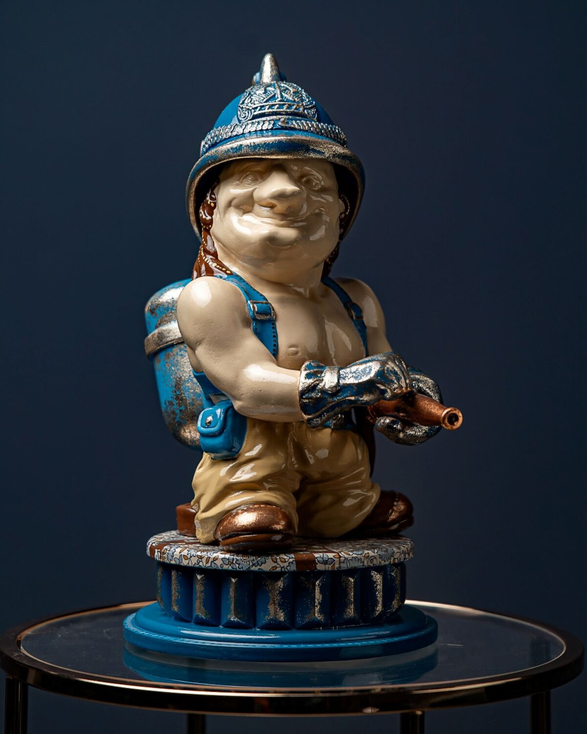 Aquarius  Blue Masquerade Collection Valeria Anton Sculpture for sale