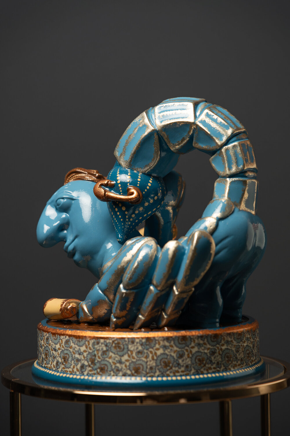 Scorpio - Blue Masquerade Valeria Anton Sculpture for sale