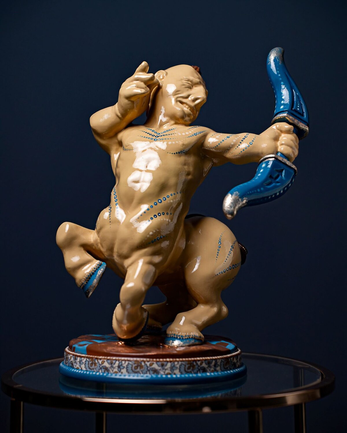Sagittarius Blue Masquerade Collection Valeria Anton Sculpture for sale