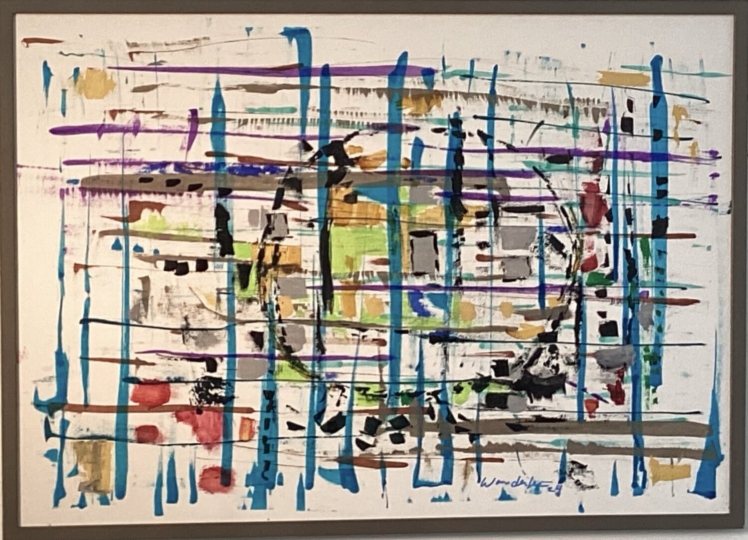 Blue Streaks Don Wunderlee Original painting for sale