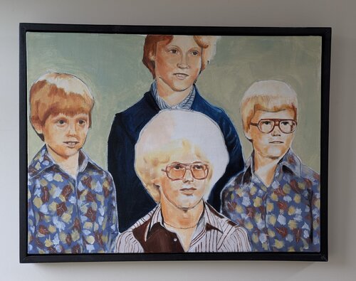 '70 US Family by Stefan de Vries, Painting for Sale on Select