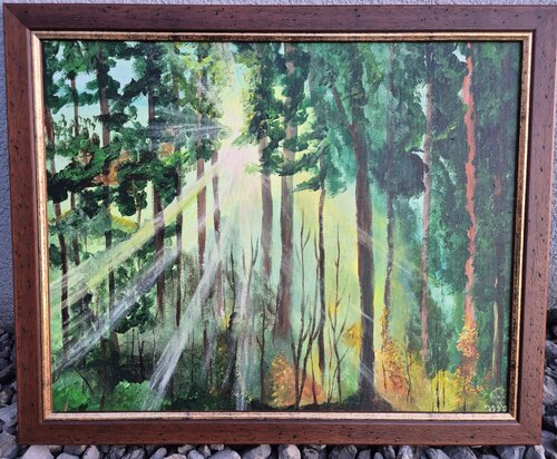 Waldlicht by Eliane Hofer, Painting for Sale on Select