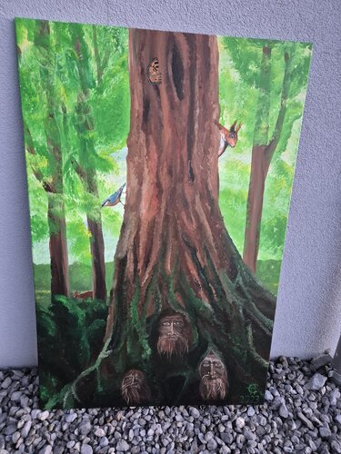 Baum der Alten by Eliane Hofer, Painting for Sale on Select