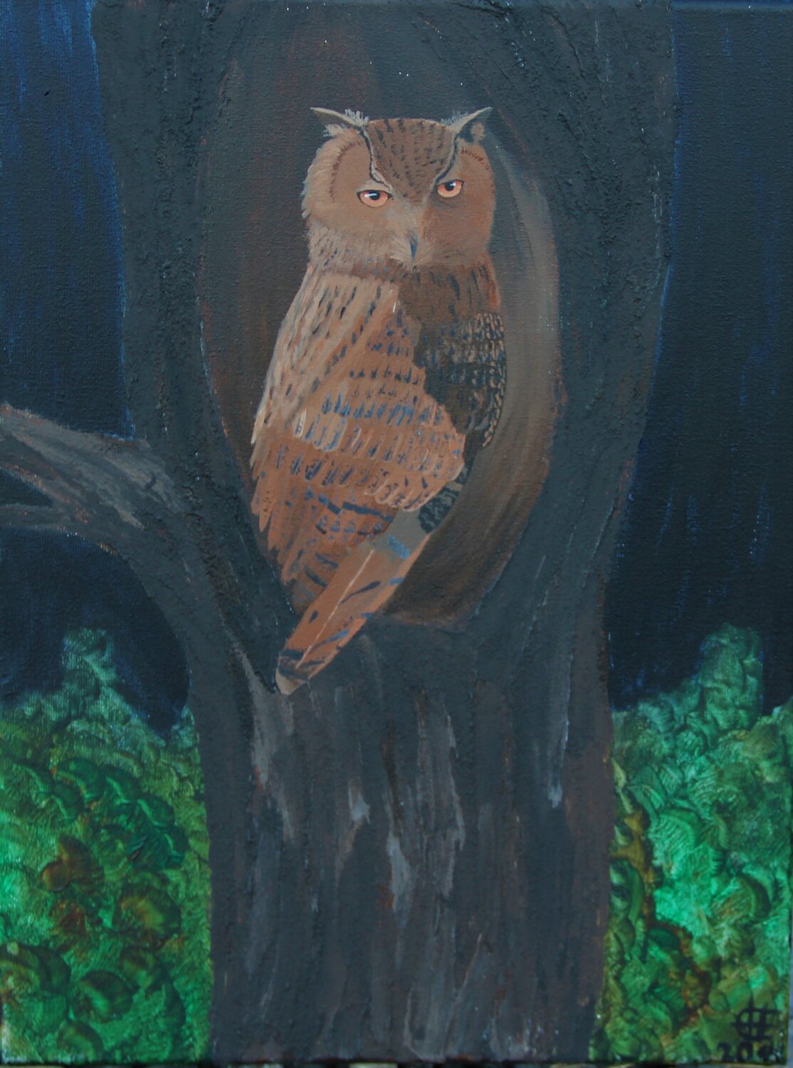 Uhu Eliane Hofer Original painting for sale