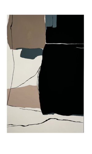 Horizon acrylic abstract art by Daria Vergina, Painting for Sale on Select