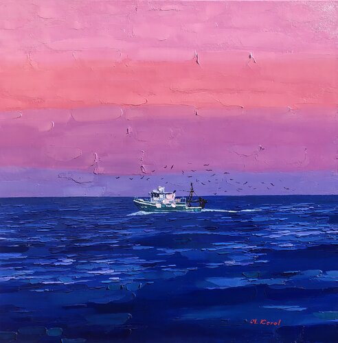 Great catch by Ulyana Korol, Painting for Sale on Select