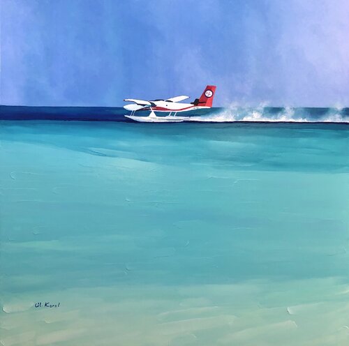 Landing in paradise by Ulyana Korol, Painting for Sale on Select