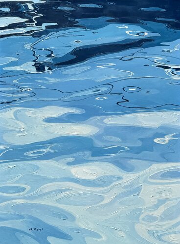 Silver shimmering by Ulyana Korol, Painting for Sale on Select