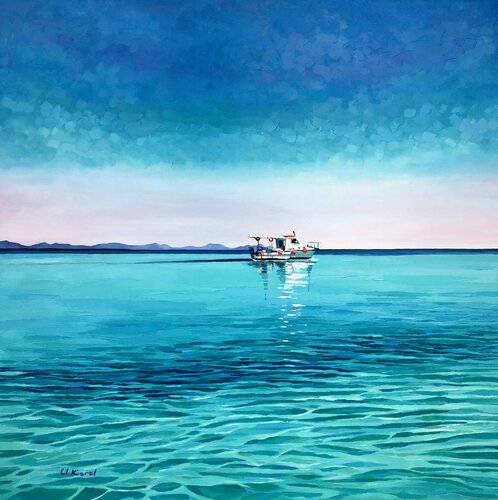 Ultramarine sky by Ulyana Korol, Painting for Sale on Select