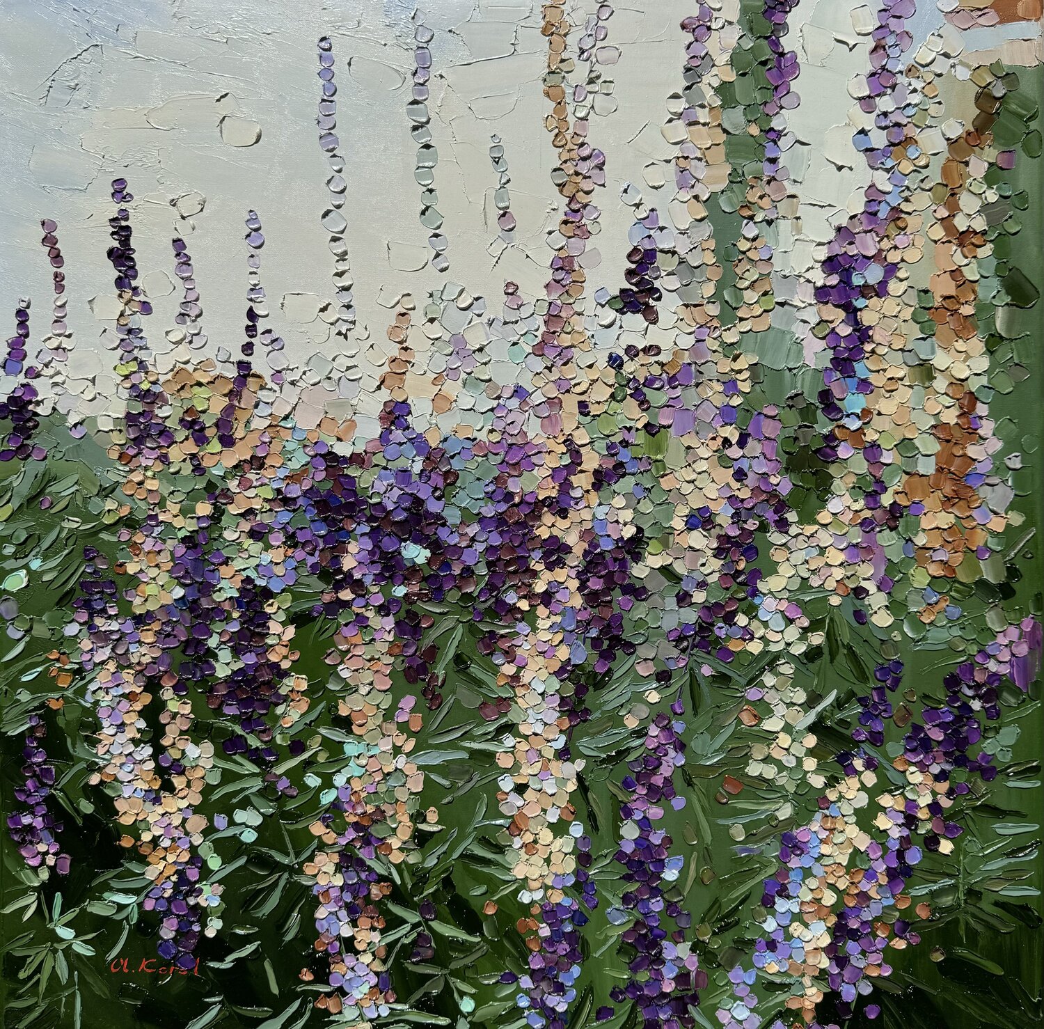 Lavender from Monaco mini Ulyana Korol Original painting for sale