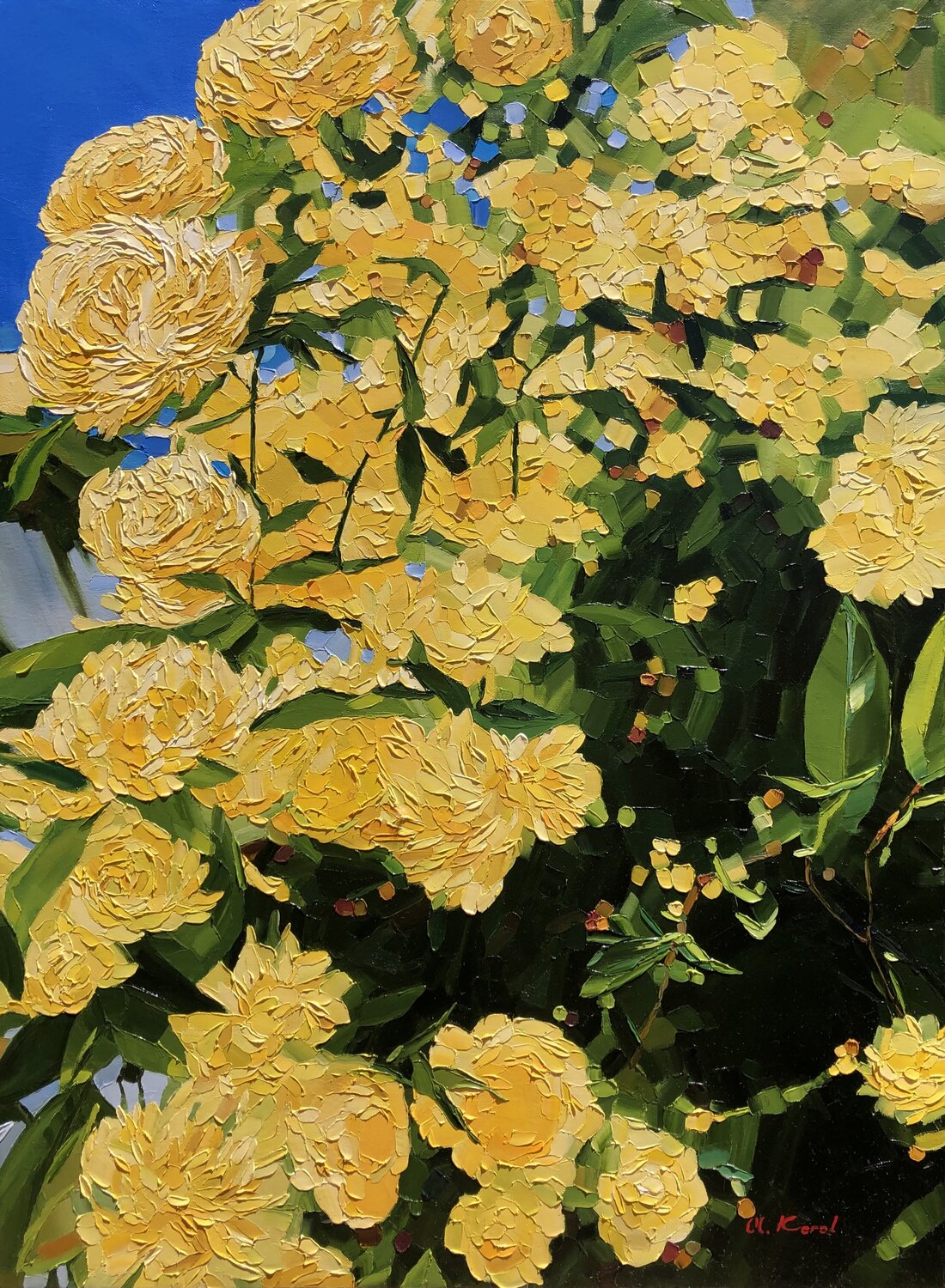 Moment of yellow bloom Ulyana Korol Original painting for sale