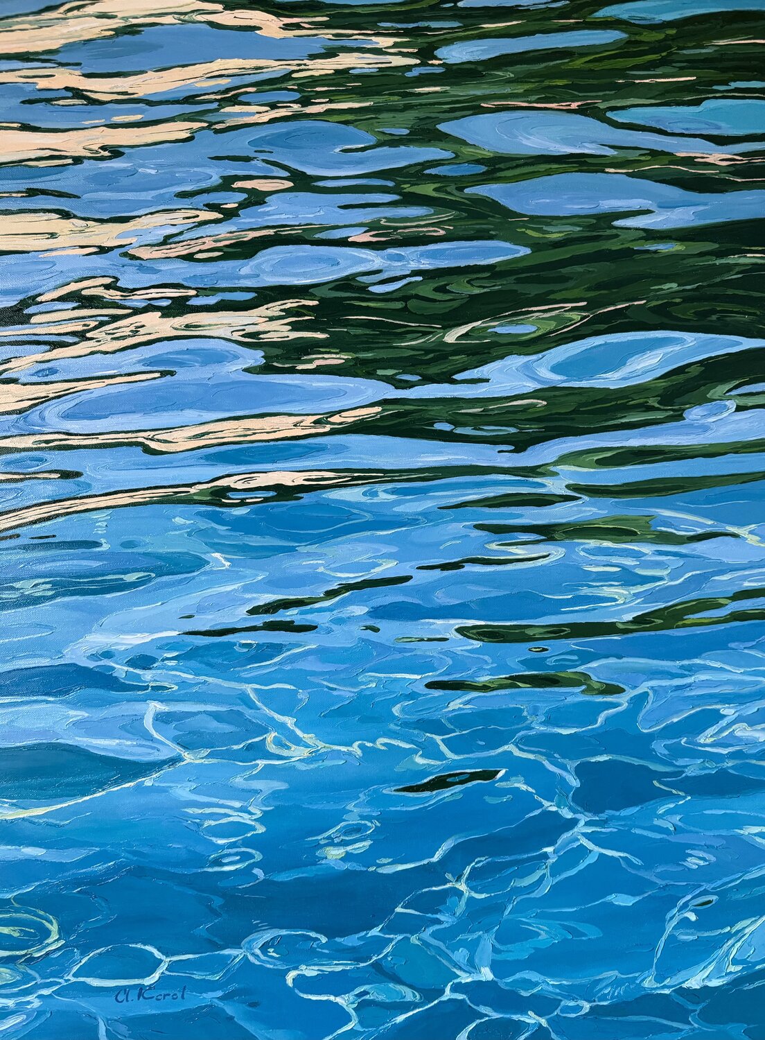 Azure serenity Ulyana Korol Original painting for sale