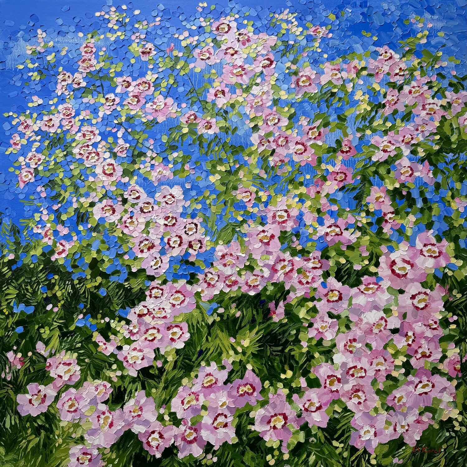 Pink rain Ulyana Korol Original painting for sale