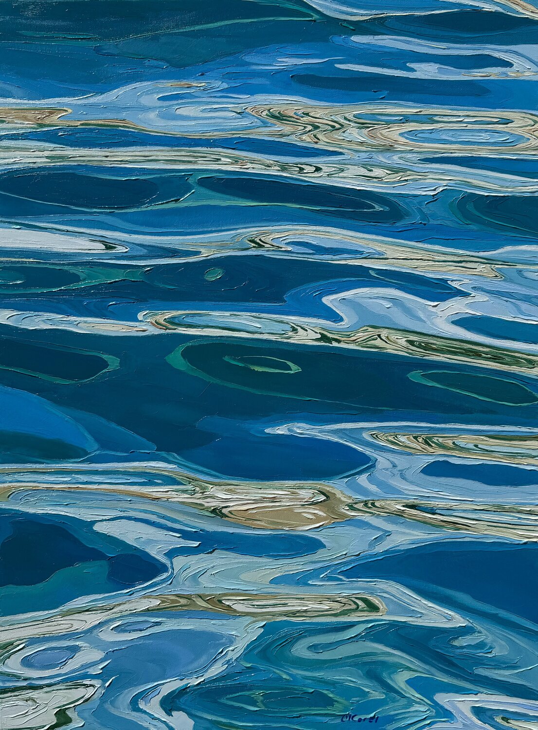 Blue drift Ulyana Korol Original painting for sale