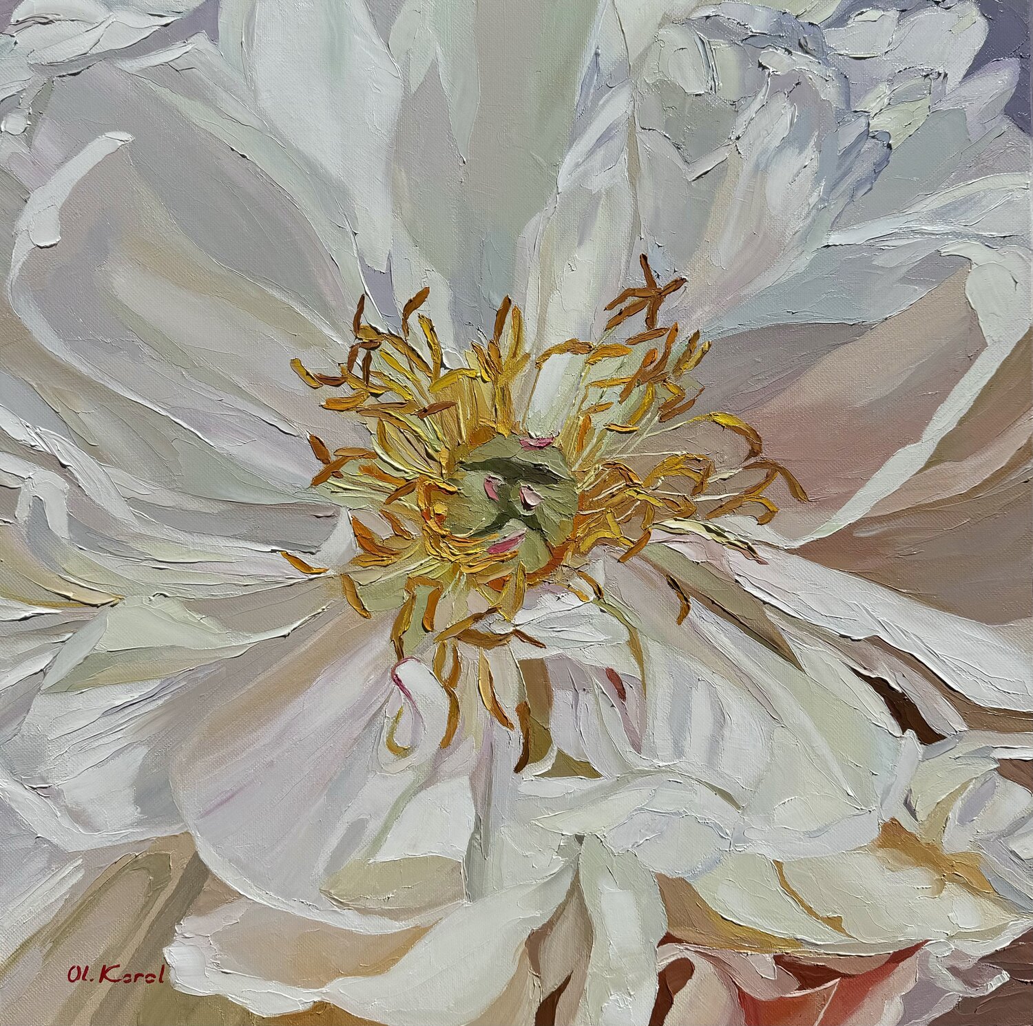 Ivory bloom Ulyana Korol Original painting for sale