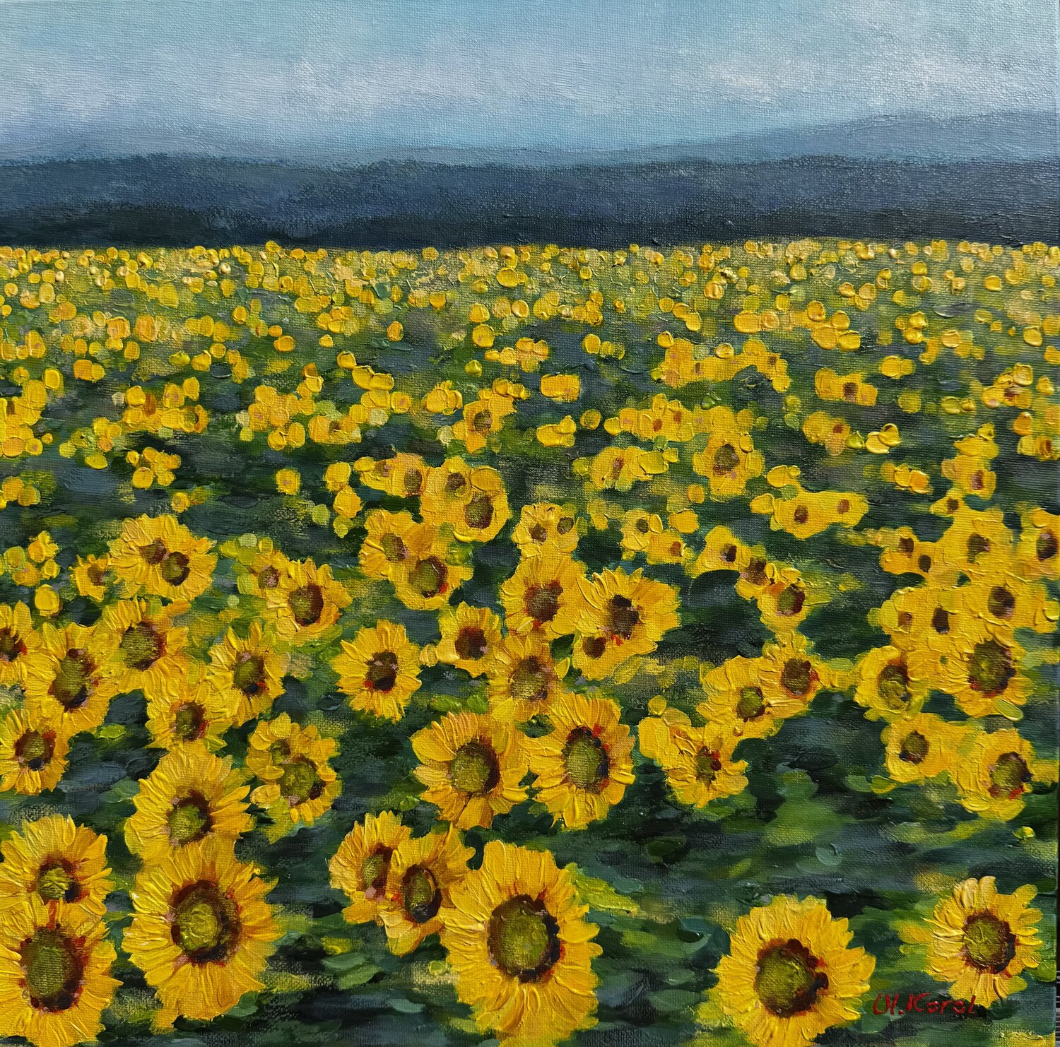 Golden abundance Ulyana Korol Original painting for sale