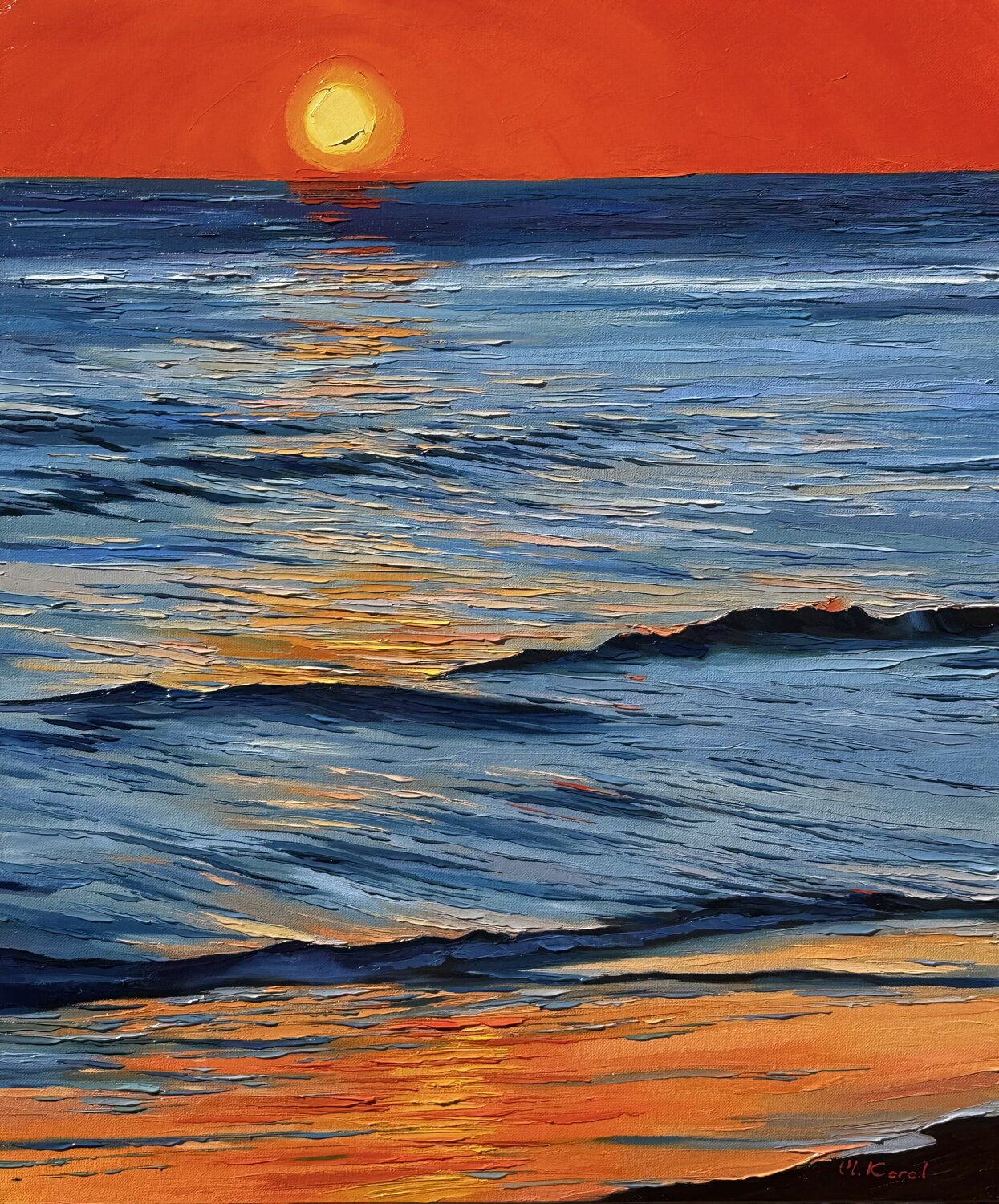 Reflected fire Ulyana Korol Originalgemälde zu verkaufen