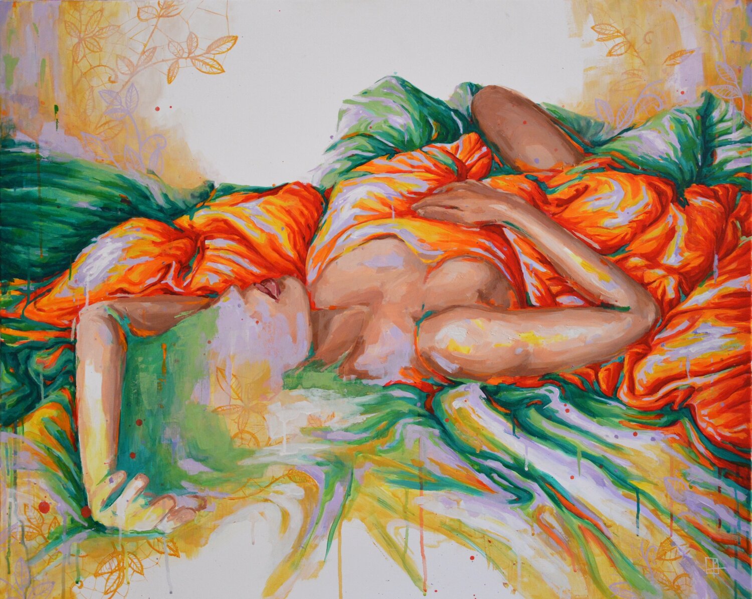 Il sonno di Aurora elisa marmo Original painting for sale