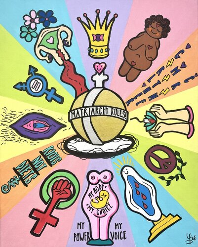 Matriarchy Rules! by Yvonne van Dalen, Painting for Sale on Select