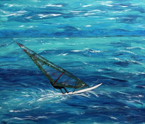 Between Sky and Sea by Britta Kaping, Painting for Sale on Select