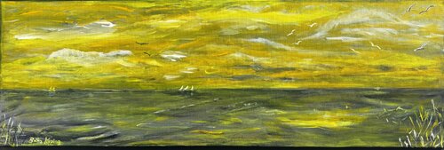 Goldener Horizont von Britta Kaping, Malerei kaufen auf Select
