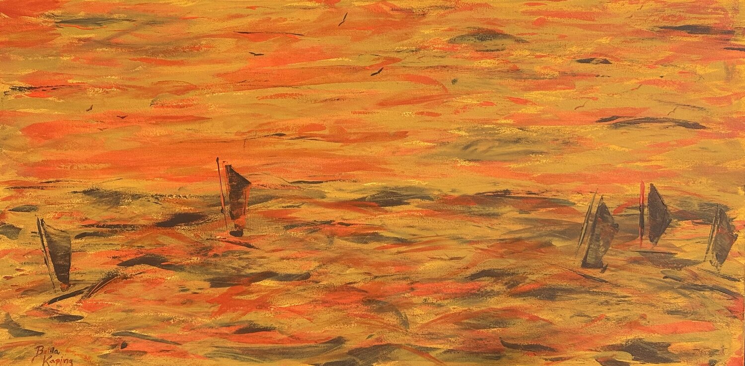 Surfing Light Britta Kaping Original painting for sale