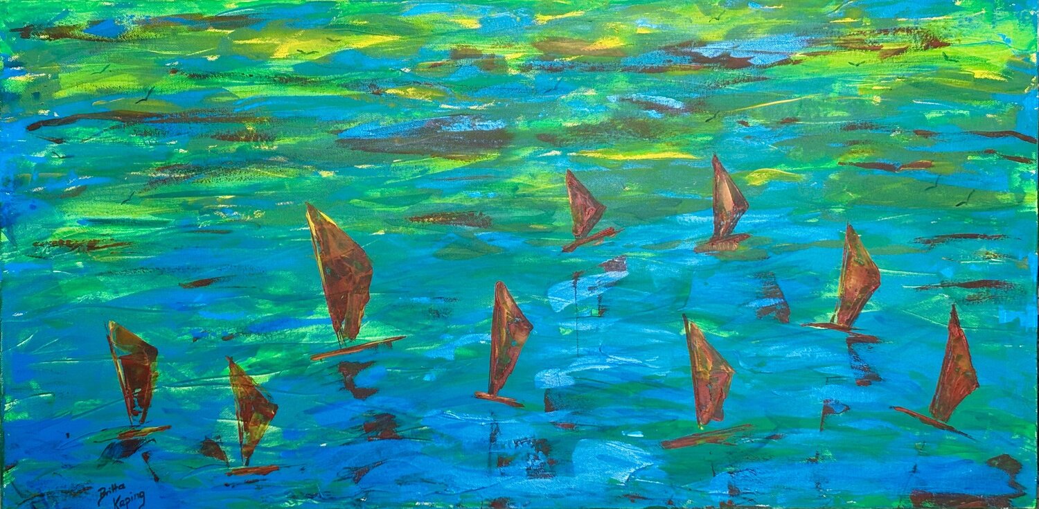 Rhythm of the Wave Britta Kaping Original painting for sale